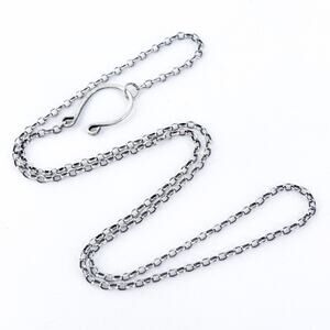 Vintage Sterling Silver 925 1.5mm Cable Chain Necklace 17"
